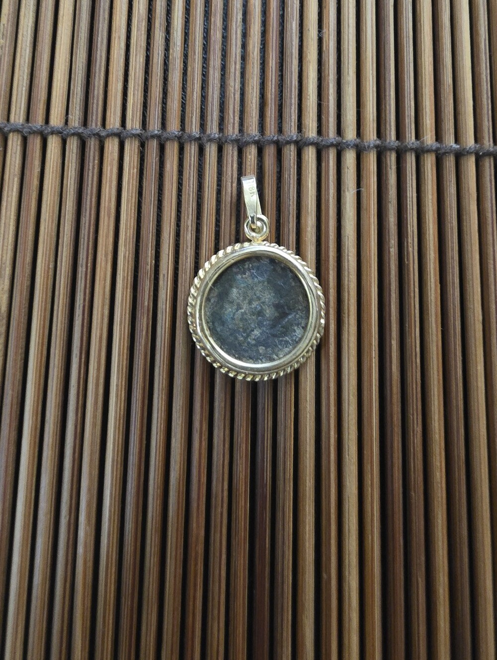 18k Ancient Masada Coin Yellow Gold Pendant